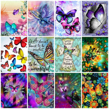 Load image into Gallery viewer, EverShine Painting By Numbers Butterfly Oil Paint By Numbers For Adults Animals Wall Art On Canvas HandPainted Home Decor
