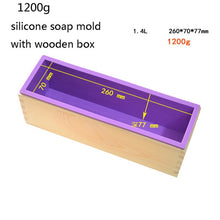 Load image into Gallery viewer, 1200g/900g Rectangle Silicone Soap Making Mold Wooden Box Handmade Craft Soap Mould Toast Cake Loaf Mold Baking Kitchen Tools
