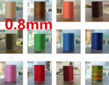 Load image into Gallery viewer, GALACES YL080   78m long 0.8mm wide 24 colors flat waxed thread for leather sewing, YULE thread

