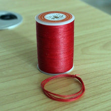 Load image into Gallery viewer, GALACES YL080   78m long 0.8mm wide 24 colors flat waxed thread for leather sewing, YULE thread
