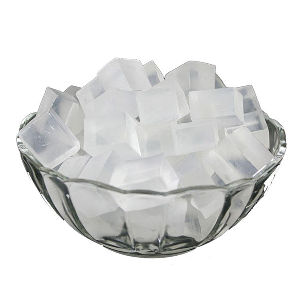 100% Organic White and Clear Transparent Glycerin Soap Base Melt and Pour All Natural Bar For Handmade Soaps - 500g