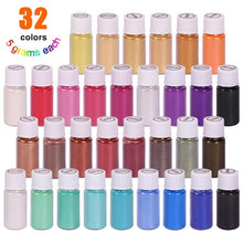 Load image into Gallery viewer, SEISSSO 50 Colors Mica Powder Pigment Pure Pearl Epoxy Resin For Lip Gloss Blush Nail Art Resin Soap Making Craft
