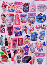 Load image into Gallery viewer, Cartoon stickers creative cute soda snack DIY scrapbooking album journal happy planner mobile  handicraft decorative stickers
