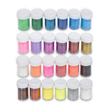 Load image into Gallery viewer, 24 Colors 10G Glitter Powder Mica powder Pigment Epoxy Resin Pigment Soap Making Nail Glitter Mix Colors , Eyeshadow , Lipgloss
