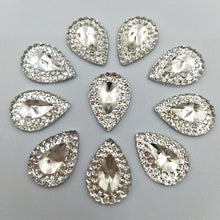 Load image into Gallery viewer, 100pcs  ova/round/Water drop  transparency Flat back Rhinestone Round Cabochon Embellishment Scrapbooking DIY Crafts
