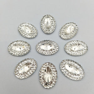 100pcs  ova/round/Water drop  transparency Flat back Rhinestone Round Cabochon Embellishment Scrapbooking DIY Crafts